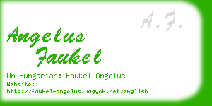 angelus faukel business card